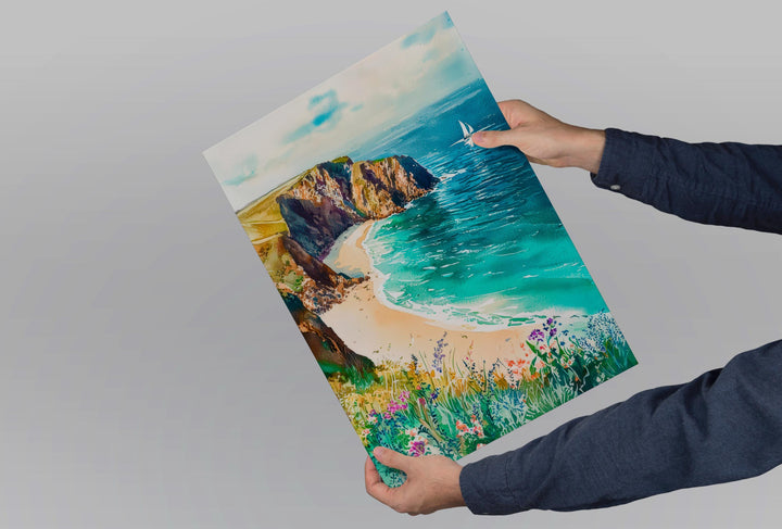Cornwall Watercolor Poster Wall Art Cornwall Wall Hanging Home Décor Cornwall Gift Art Lovers United Kingdom Wall Art