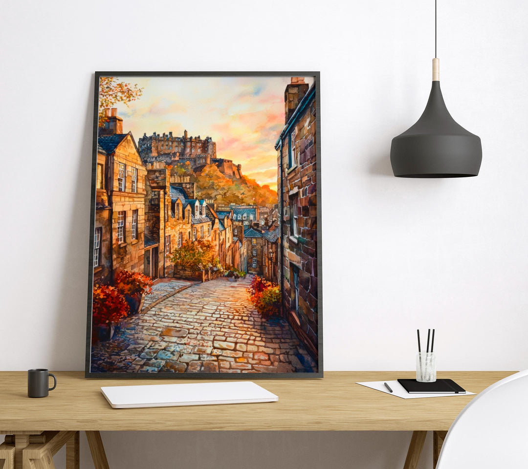 Edinburgh Watercolor Poster Wall Art Edinburgh Wall Hanging Home Décor Edinburgh Gift Art Lovers United Kingdom Wall Art