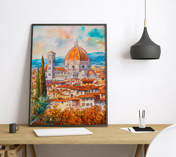 Florence Watercolor Poster Wall Art Florence Wall Hanging Home Décor Florence Gift Art Lovers Italy Wall Art