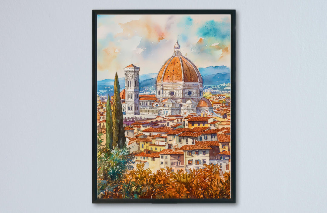 Florence Watercolor Poster Wall Art Florence Wall Hanging Home Décor Florence Gift Art Lovers Italy Wall Art