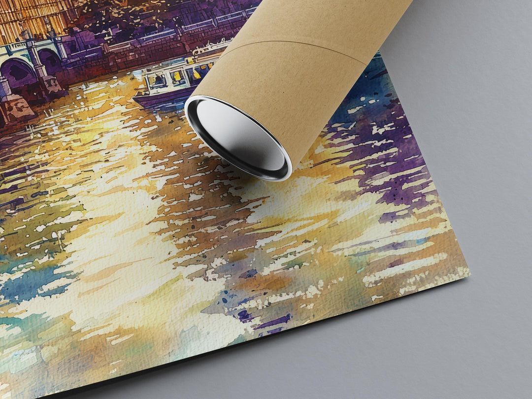 London Watercolor Poster Wall Art London Wall Hanging Home Décor London Gift Art Lovers United Kingdom Wall Art
