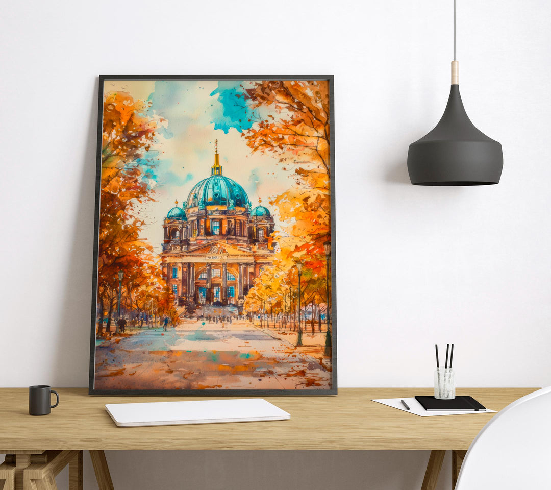 Berlin Watercolor Poster Wall Art Berlin Wall Hanging Home Décor Berlin Gift Art Lovers Germany Wall Art