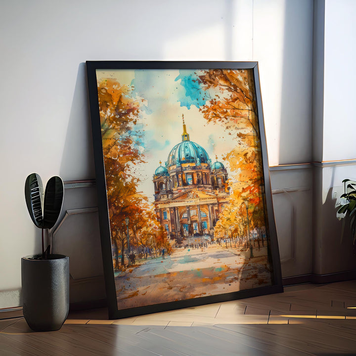Berlin Watercolor Poster Wall Art Berlin Wall Hanging Home Décor Berlin Gift Art Lovers Germany Wall Art