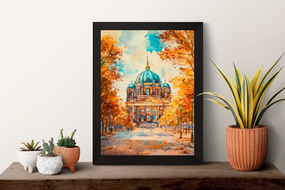 Berlin Watercolor Poster Wall Art Berlin Wall Hanging Home Décor Berlin Gift Art Lovers Germany Wall Art