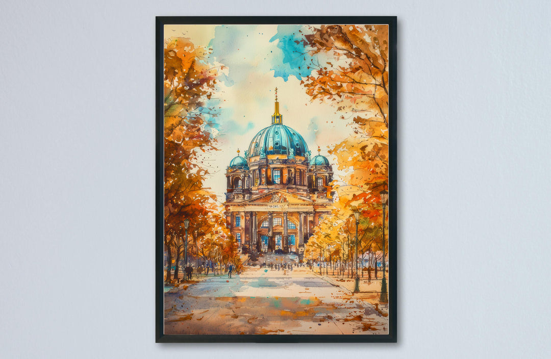 Berlin Watercolor Poster Wall Art Berlin Wall Hanging Home Décor Berlin Gift Art Lovers Germany Wall Art