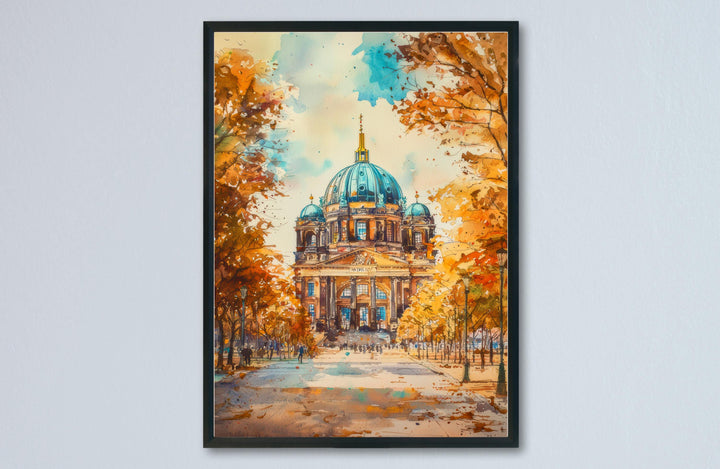 Berlin Watercolor Poster Wall Art Berlin Wall Hanging Home Décor Berlin Gift Art Lovers Germany Wall Art