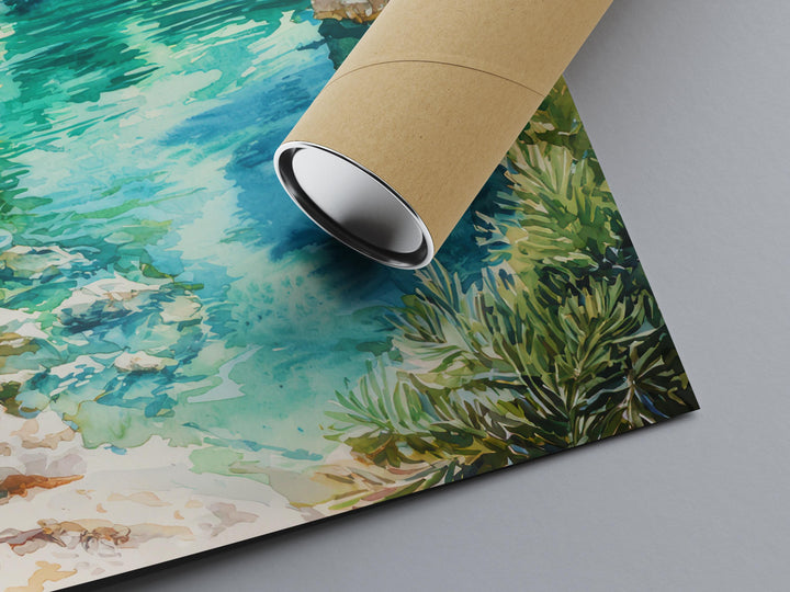 Paxos Watercolor Poster Wall Art Paxos Wall Hanging Home Décor Paxos Gift Art Lovers Greece Wall Art