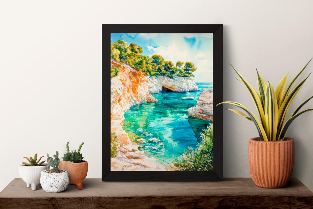 Paxos Watercolor Poster Wall Art Paxos Wall Hanging Home Décor Paxos Gift Art Lovers Greece Wall Art