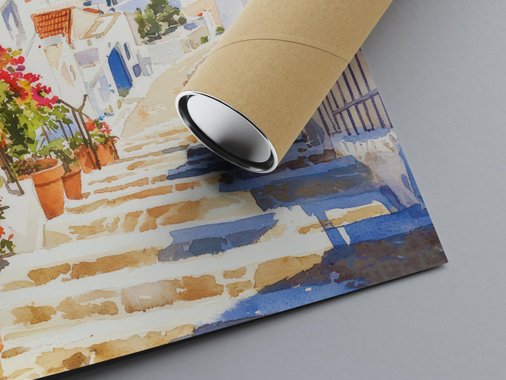Syros Watercolor Poster Wall Art Syros Wall Hanging Home Décor Syros Gift Art Lovers Greece Wall Art