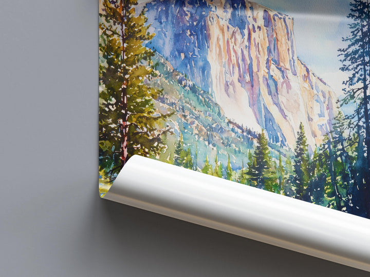 Yosemite Watercolor Poster Wall Art Yosemite Wall Hanging Home Décor Yosemite Gift Art Lovers United States Wall Art