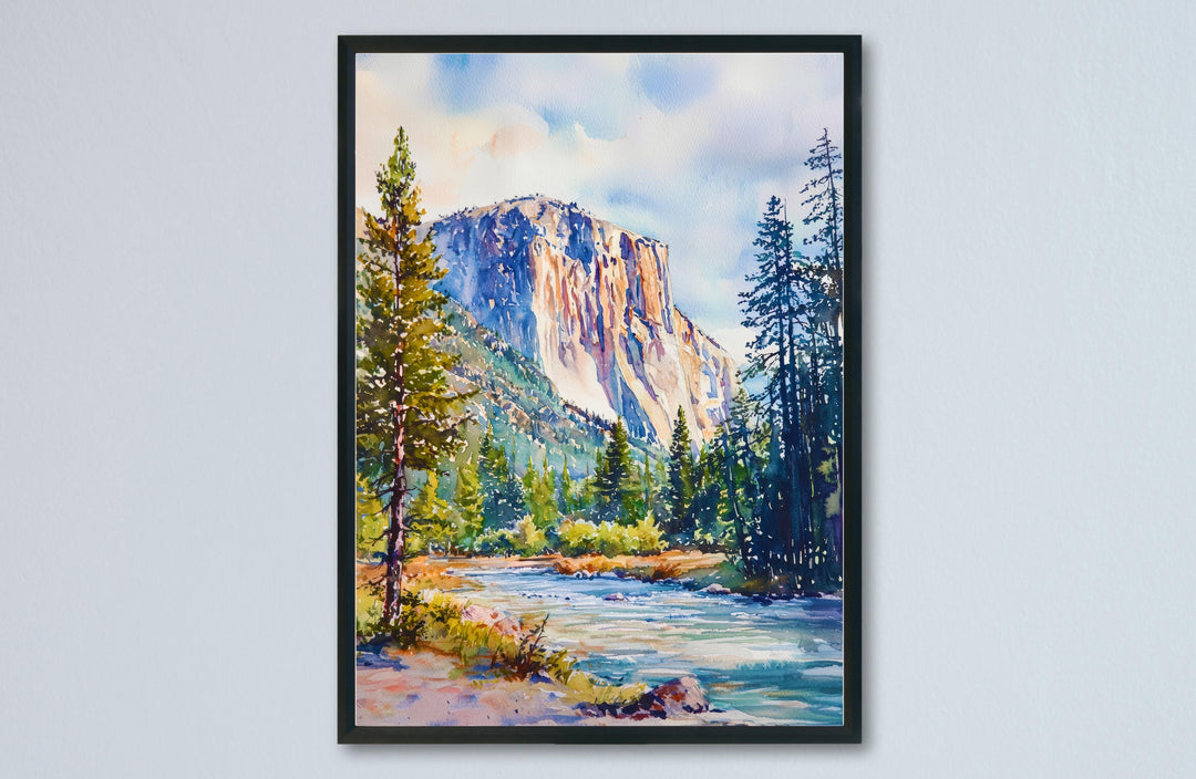 Yosemite Watercolor Poster Wall Art Yosemite Wall Hanging Home Décor Yosemite Gift Art Lovers United States Wall Art