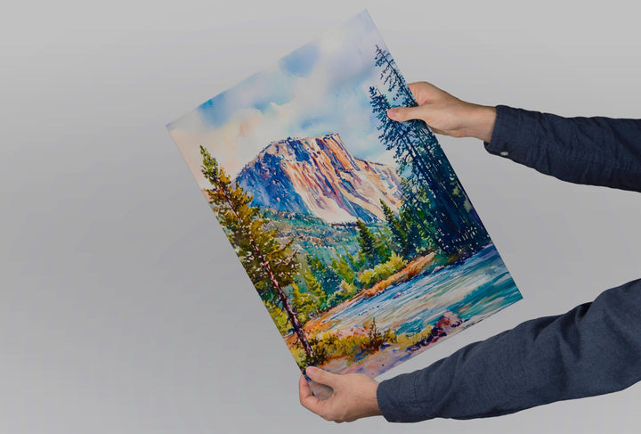 Yosemite Watercolor Poster Wall Art Yosemite Wall Hanging Home Décor Yosemite Gift Art Lovers United States Wall Art
