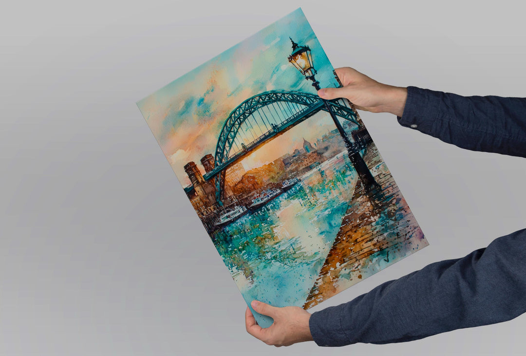Newcastle Watercolor Poster Wall Art Newcastle Wall Hanging Home Décor Newcastle Gift Art Lovers United Kingdom Wall Art