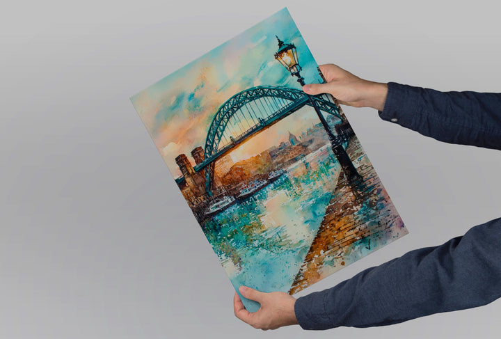 Newcastle Watercolor Poster Wall Art Newcastle Wall Hanging Home Décor Newcastle Gift Art Lovers United Kingdom Wall Art