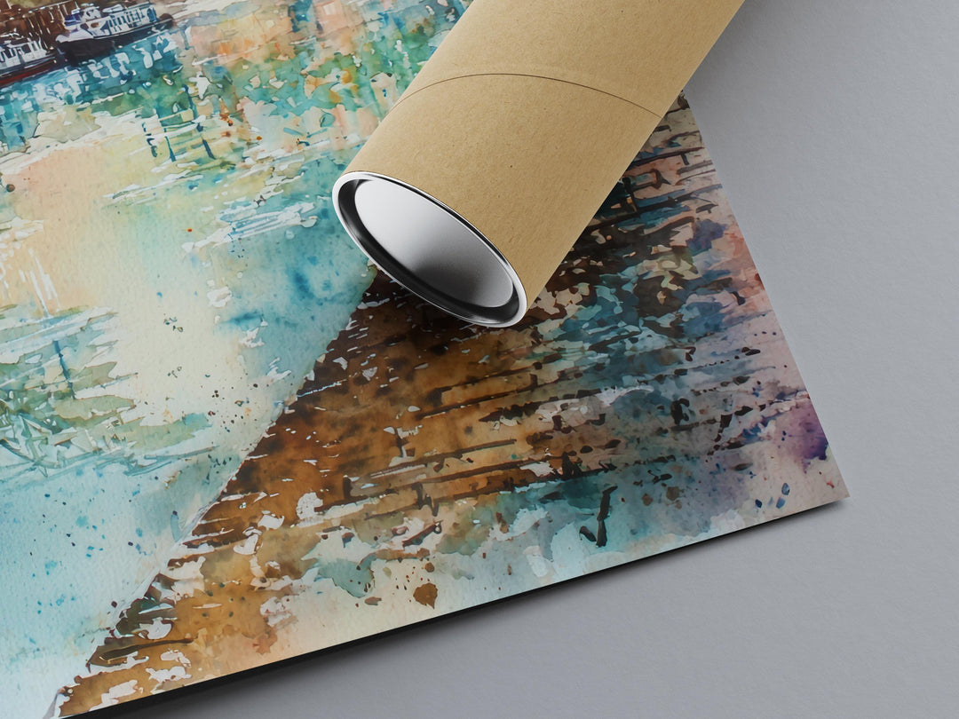 Newcastle Watercolor Poster Wall Art Newcastle Wall Hanging Home Décor Newcastle Gift Art Lovers United Kingdom Wall Art