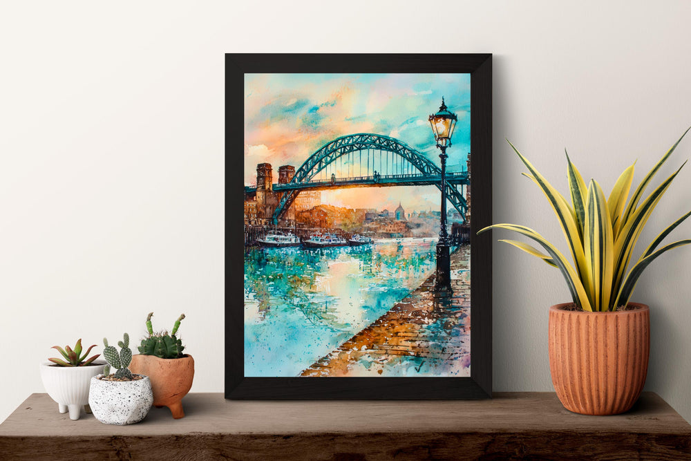 Newcastle Watercolor Poster Wall Art Newcastle Wall Hanging Home Décor Newcastle Gift Art Lovers United Kingdom Wall Art