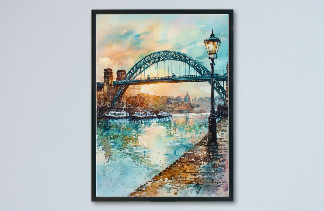 Newcastle Watercolor Poster Wall Art Newcastle Wall Hanging Home Décor Newcastle Gift Art Lovers United Kingdom Wall Art