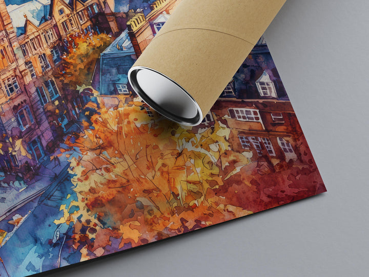 Manchester Watercolor Poster Wall Art Manchester Wall Hanging Home Décor Manchester Gift Art Lovers United Kingdom Wall Art