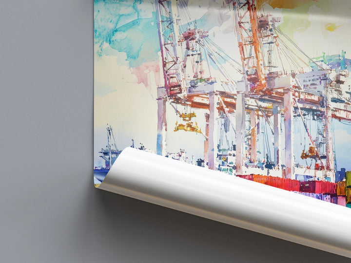Oakland Watercolor Poster Wall Art Oakland Wall Hanging Home Décor Oakland Gift Art Lovers United States Wall Art