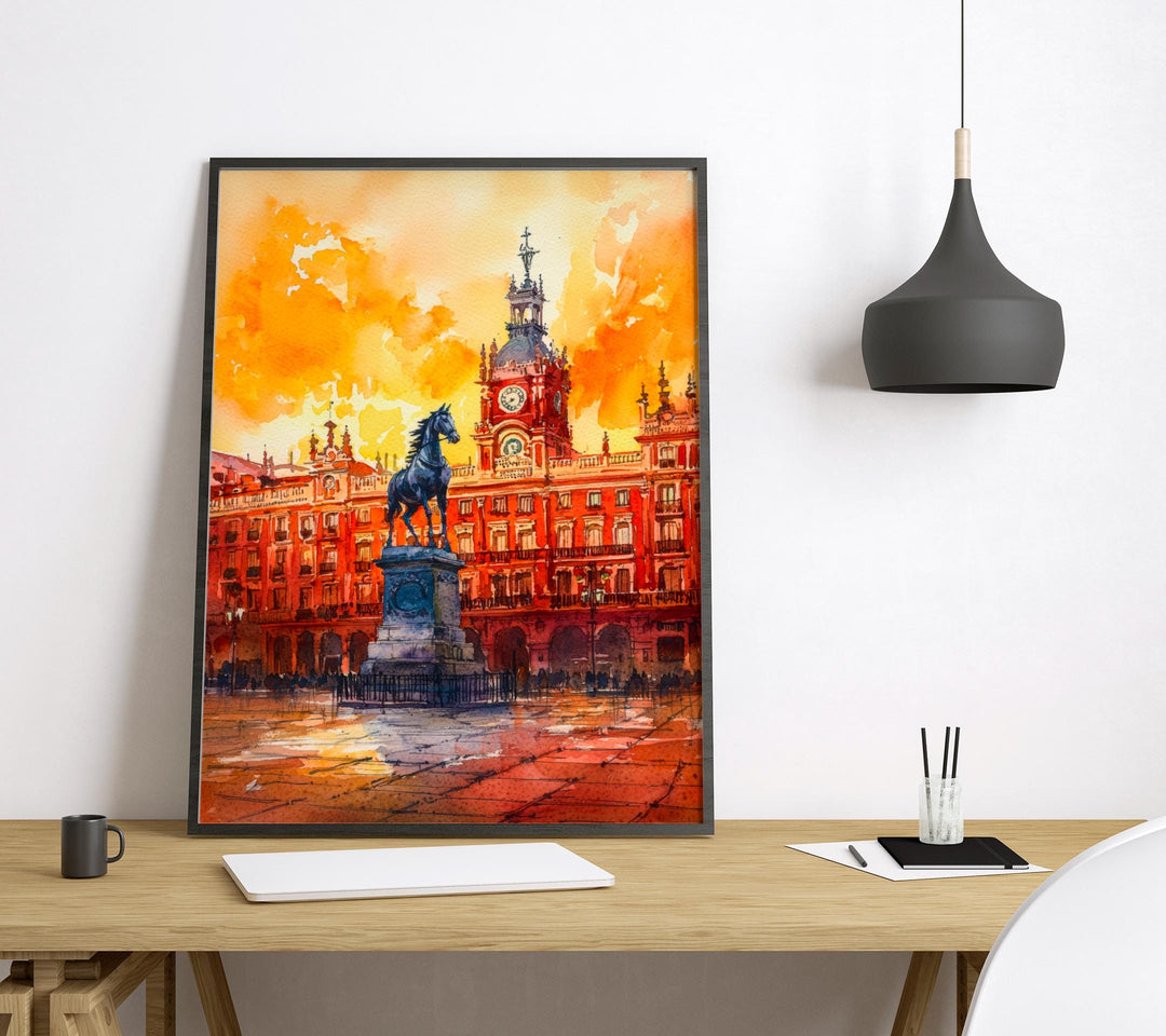 Madrid Watercolor Poster Wall Art Madrid Wall Hanging Home Décor Madrid Gift Art Lovers Spain Wall Art