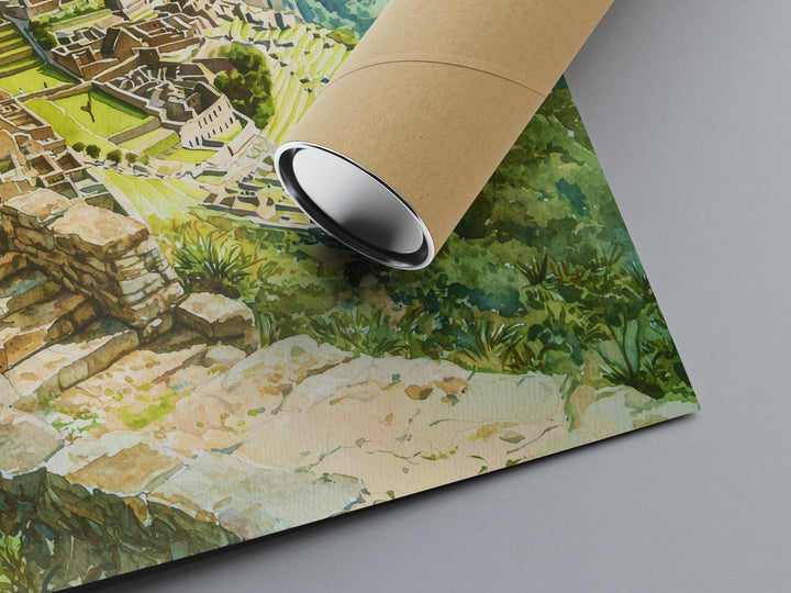 Machu Picchu Watercolor Poster Wall Art Machu Picchu Wall Hanging Home Décor Machu Picchu Gift Art Lovers Peru Wall Art