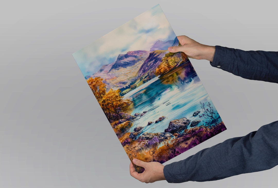Lake District Watercolor Poster Wall Art Lake District Wall Hanging Home Décor Lake District Gift Art Lovers United Kingdom Wall Art
