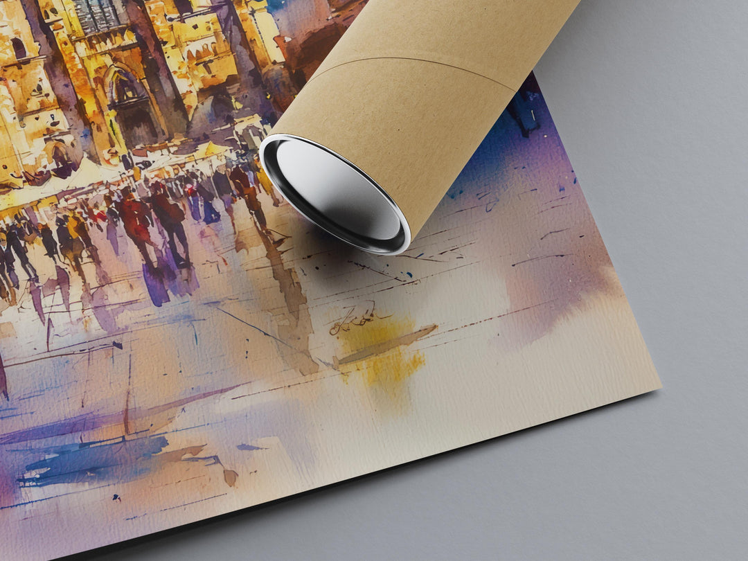 Krakow Watercolor Poster Wall Art Krakow Wall Hanging Home Décor Krakow Gift Art Lovers Poland Wall Art