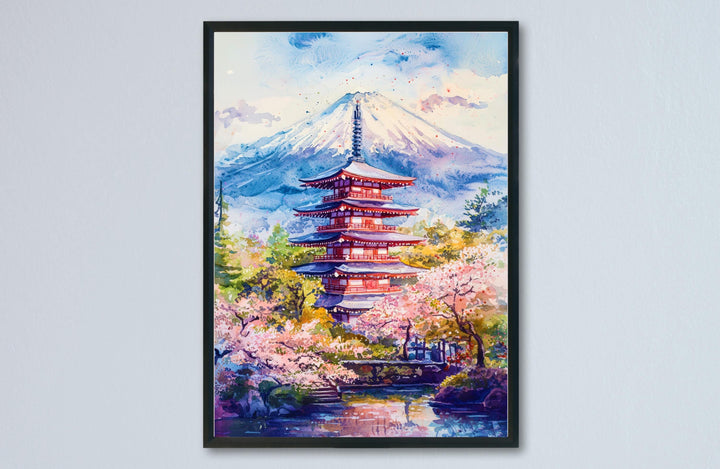 Japan Watercolor Poster Wall Art Japan Wall Hanging Home Décor Japan Gift Art Lovers Japan Wall Art