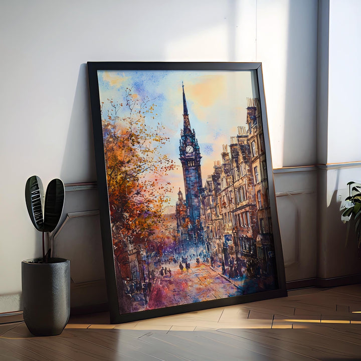 Edinburgh Watercolor Poster Wall Art Edinburgh Wall Hanging Home Décor Edinburgh Gift Art Lovers United Kingdom Wall Art