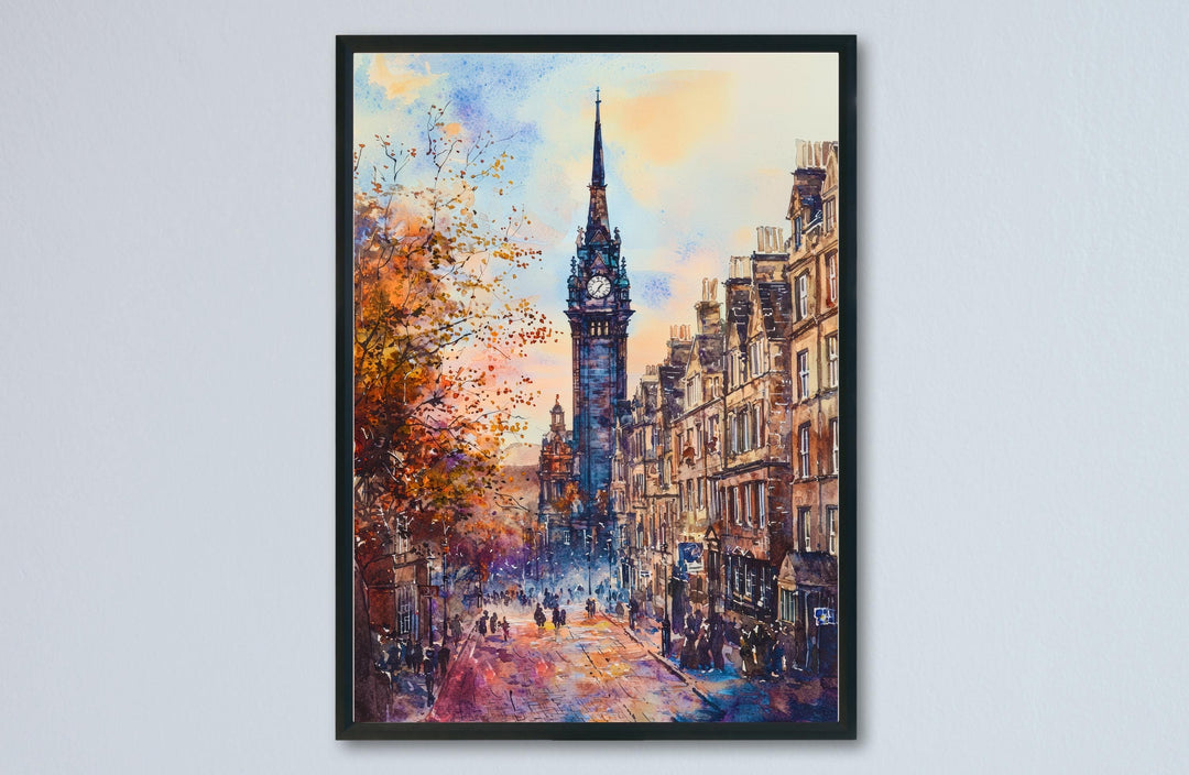 Edinburgh Watercolor Poster Wall Art Edinburgh Wall Hanging Home Décor Edinburgh Gift Art Lovers United Kingdom Wall Art