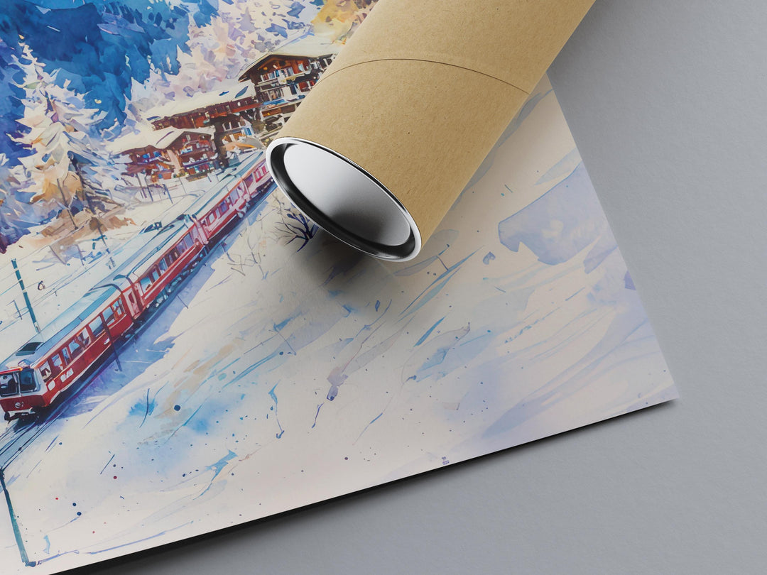 Zermatt Watercolor Poster Wall Art Zermatt Wall Hanging Home Décor Zermatt Gift Art Lovers Switzerland Wall Art