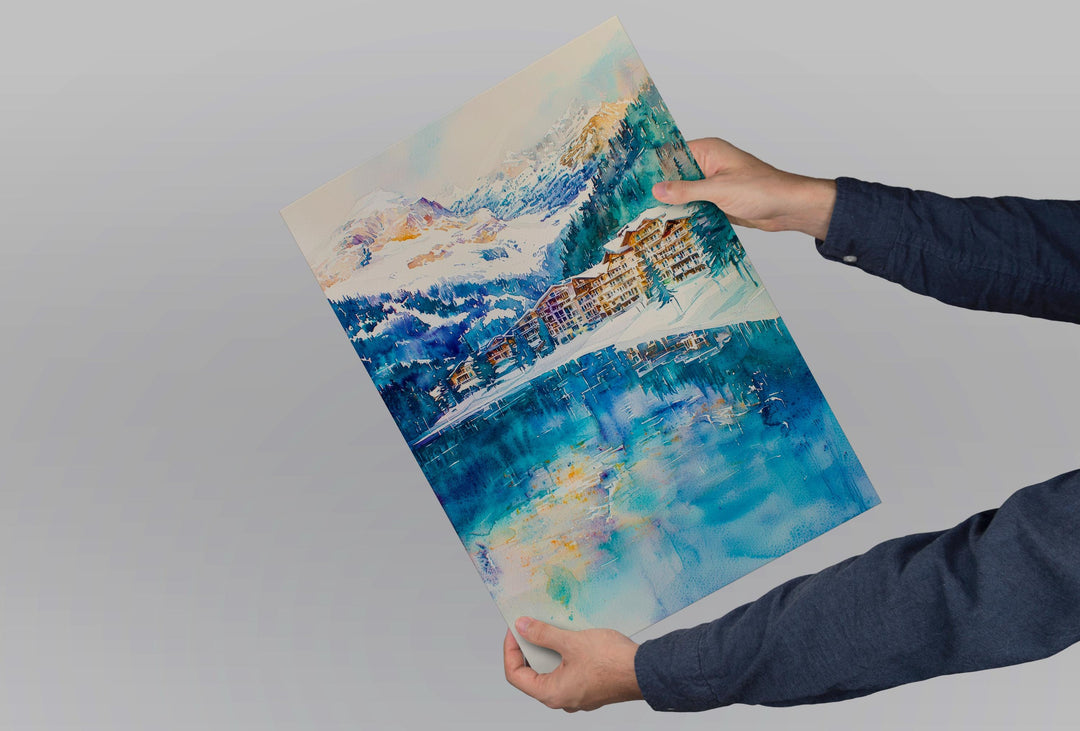 Tignes Watercolor Poster Wall Art Tignes Wall Hanging Home Décor Tignes Gift Art Lovers France Wall Art