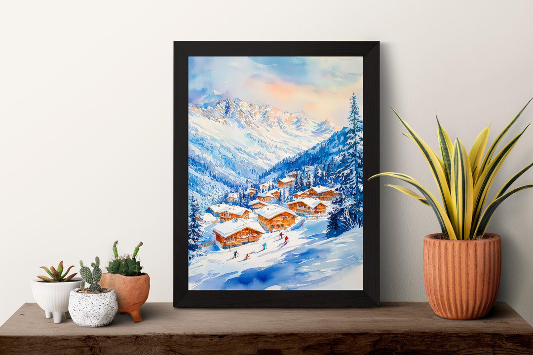 St. Anton Watercolor Poster Wall Art St. Anton Wall Hanging Home Décor St. Anton Gift Art Lovers Austria Wall Art