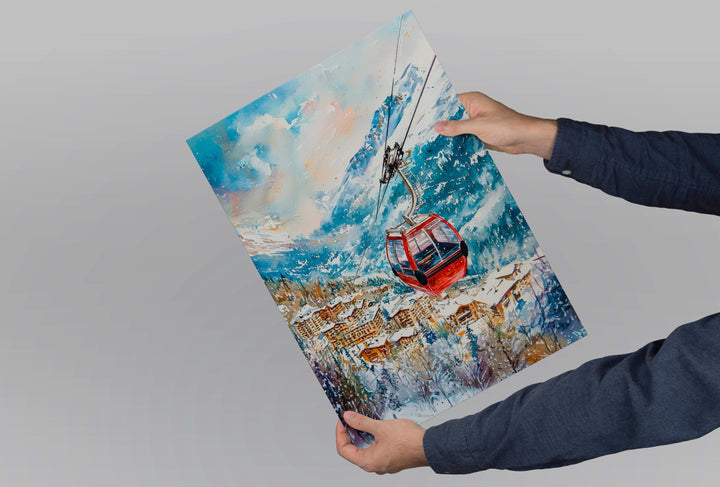 Serre Chevalier Watercolor Poster Wall Art Serre Chevalier Wall Hanging Home Décor Serre Chevalier Gift Art Lovers France Wall Art