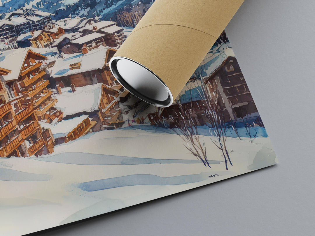 Les Deux Alpes Watercolor Poster Wall Art Les Deux Alpes Wall Hanging Home Décor Les Deux Alpes Gift Art Lovers France Wall Art