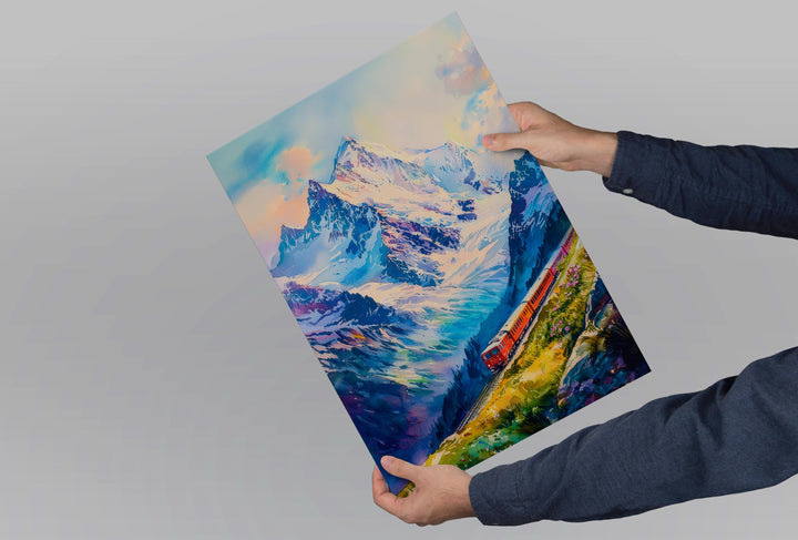 Jungfrau Watercolor Poster Wall Art Jungfrau Wall Hanging Home Décor Jungfrau Gift Art Lovers Switzerland Wall Art