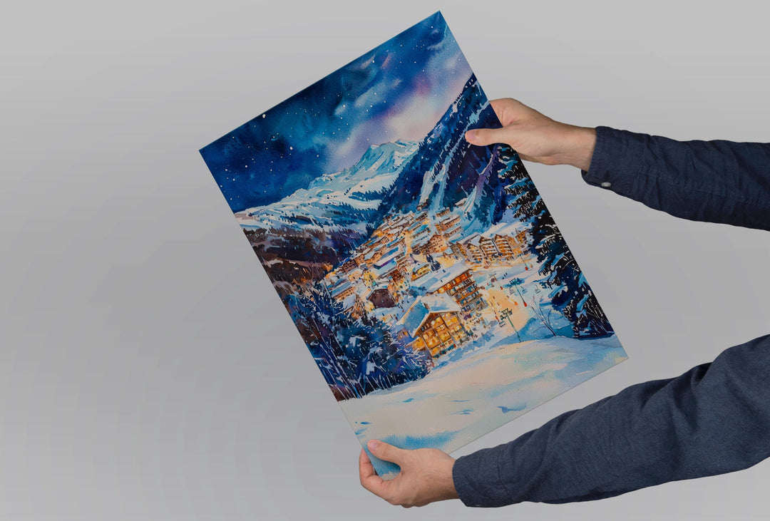 Davos Watercolor Poster Wall Art Davos Wall Hanging Home Décor Davos Gift Art Lovers Switzerland Wall Art