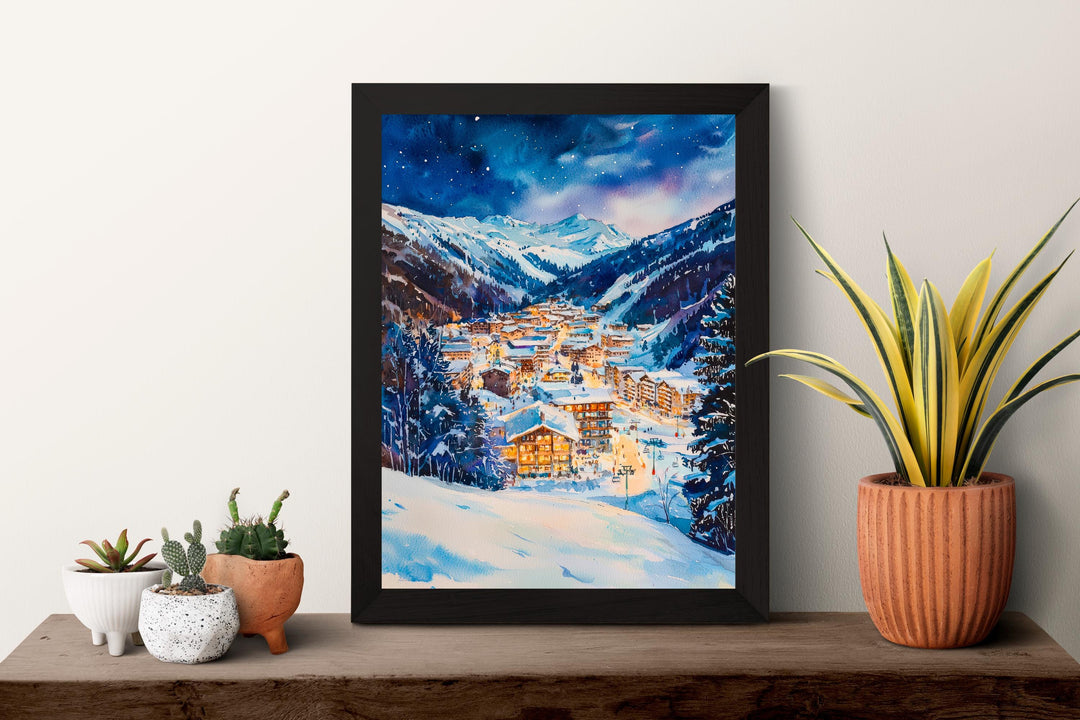 Davos Watercolor Poster Wall Art Davos Wall Hanging Home Décor Davos Gift Art Lovers Switzerland Wall Art