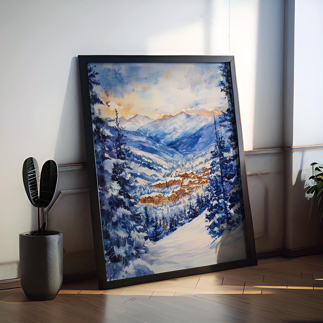 Beaver Creek Watercolor Poster Wall Art Beaver Creek Wall Hanging Home Décor Beaver Creek Gift Art Lovers United States Wall Art