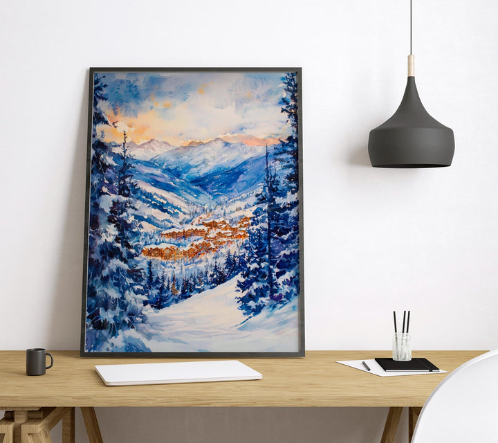Beaver Creek Watercolor Poster Wall Art Beaver Creek Wall Hanging Home Décor Beaver Creek Gift Art Lovers United States Wall Art