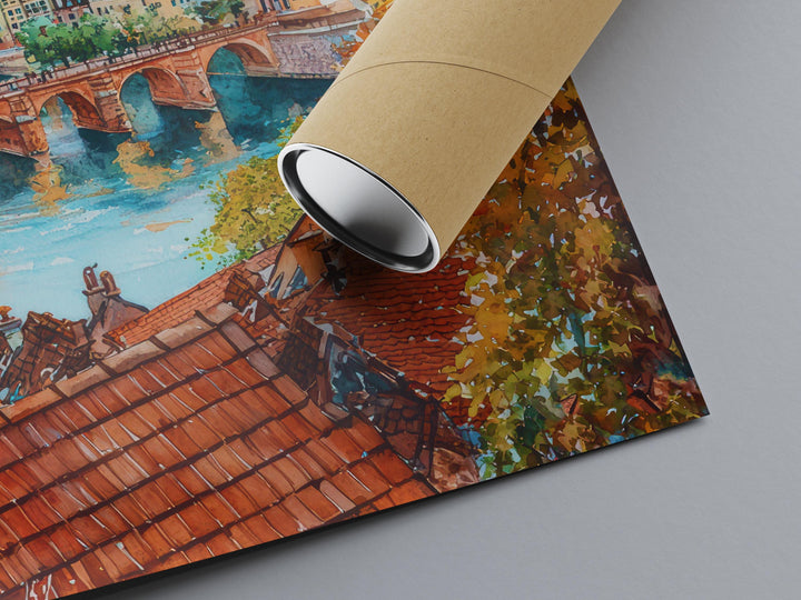 Heidelberg Watercolor Poster Wall Art Heidelberg Wall Hanging Home Décor Heidelberg Gift Art Lovers Germany Wall Art