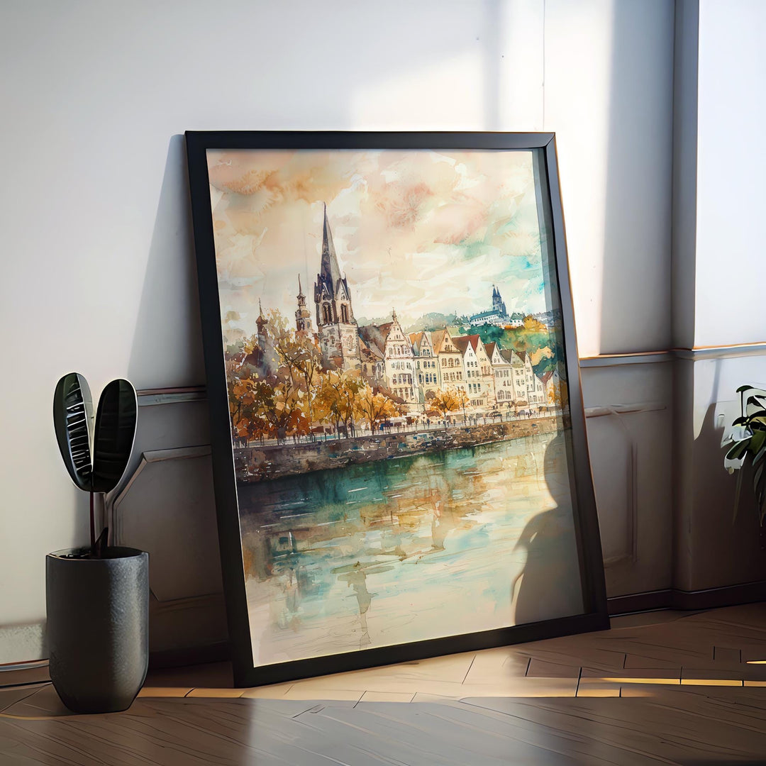 Koblenz Watercolor Poster Wall Art Koblenz Wall Hanging Home Décor Koblenz Gift Art Lovers Germany Wall Art