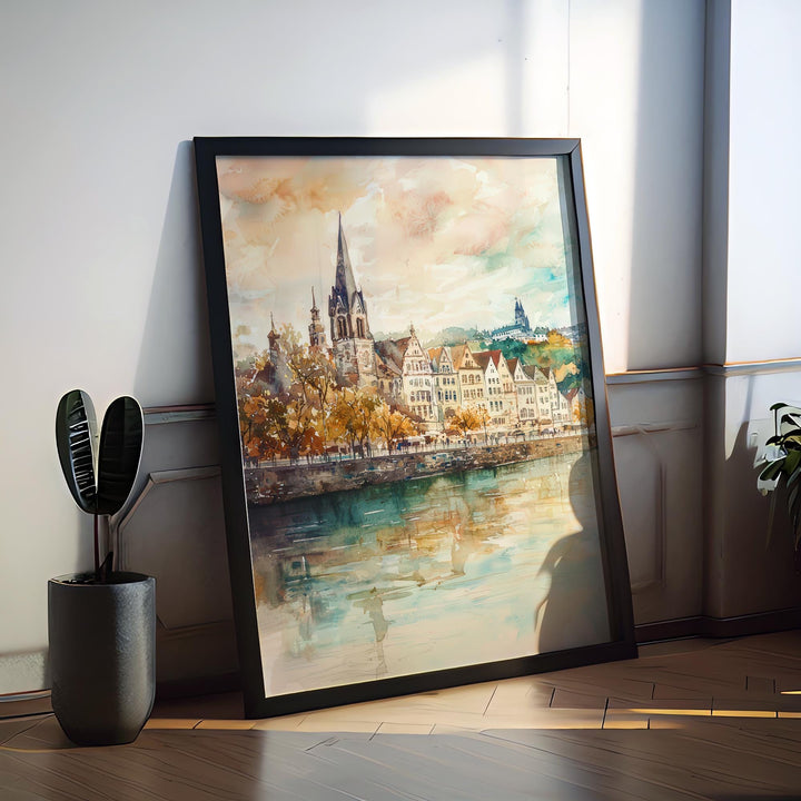 Koblenz Watercolor Poster Wall Art Koblenz Wall Hanging Home Décor Koblenz Gift Art Lovers Germany Wall Art