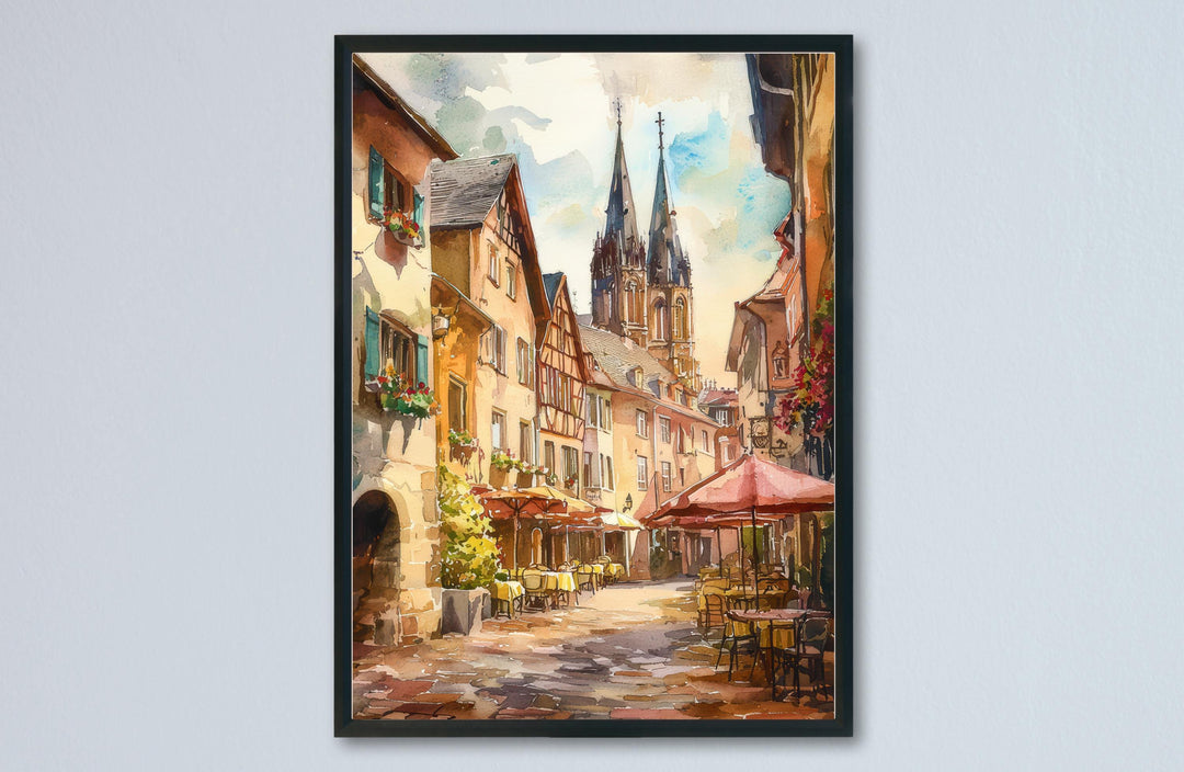 Mainz Watercolor Poster Wall Art Mainz Wall Hanging Home Décor Mainz Gift Art Lovers Germany Wall Art