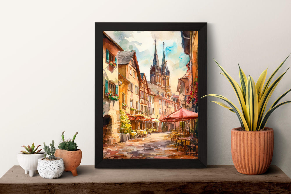 Mainz Watercolor Poster Wall Art Mainz Wall Hanging Home Décor Mainz Gift Art Lovers Germany Wall Art