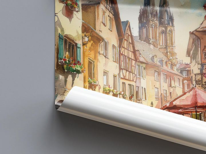 Mainz Watercolor Poster Wall Art Mainz Wall Hanging Home Décor Mainz Gift Art Lovers Germany Wall Art