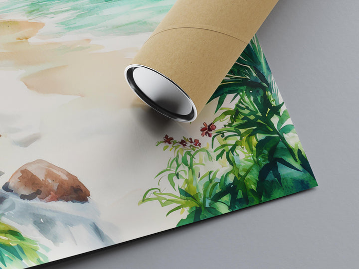 Seychelles Watercolor Poster Wall Art Seychelles Wall Hanging Home Décor Seychelles Gift Art Lovers Seychelles Wall Art