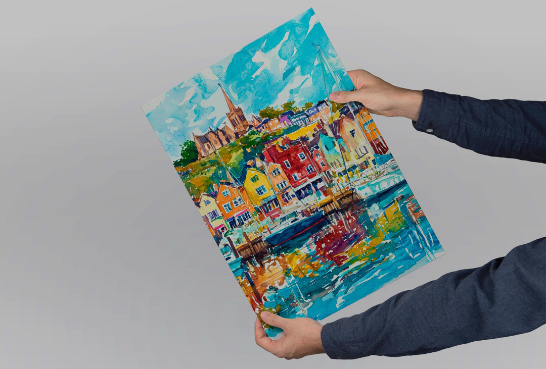 Bristol Watercolor Poster Wall Art Bristol Wall Hanging Home Décor Bristol Gift Art Lovers United Kingdom Wall Art