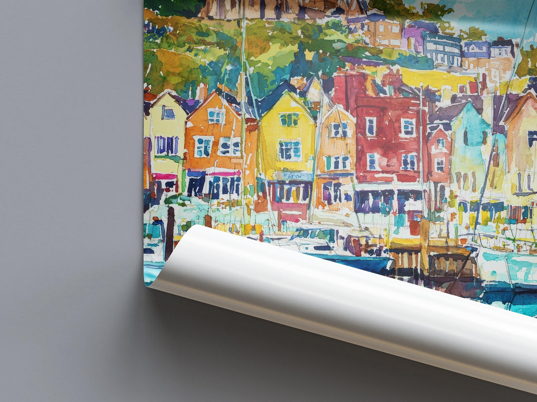 Bristol Watercolor Poster Wall Art Bristol Wall Hanging Home Décor Bristol Gift Art Lovers United Kingdom Wall Art
