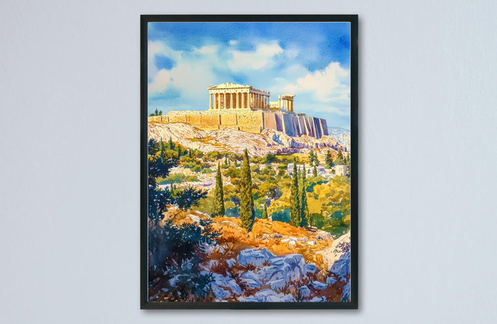 Athens Watercolor Poster Wall Art Athens Wall Hanging Home Décor Athens Gift Art Lovers Greece Art Lover Gift